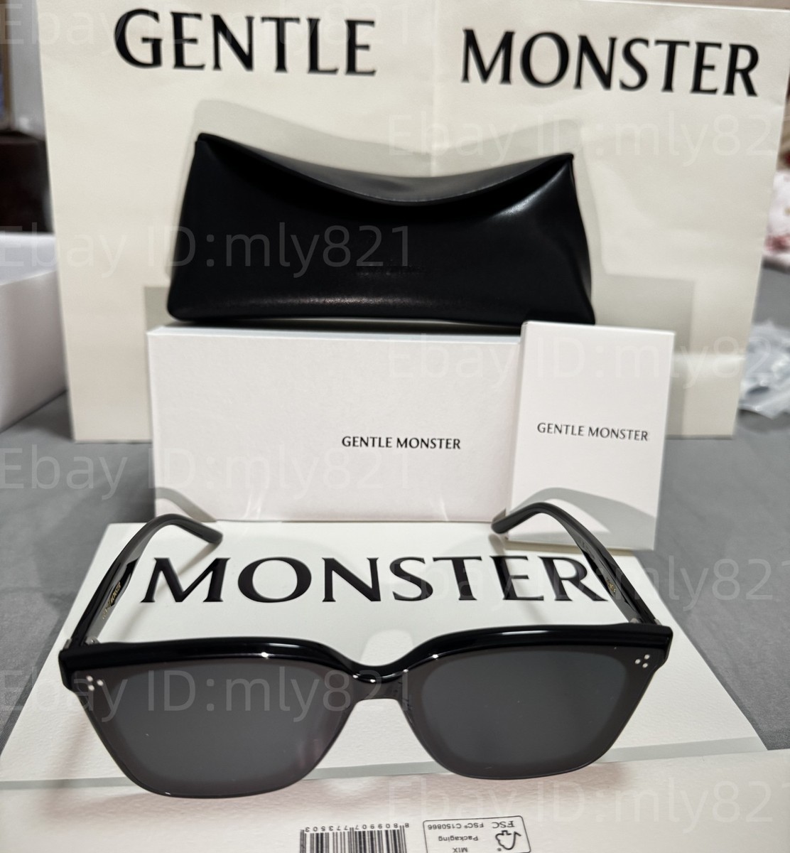 GentleMonster Sunglasses Numer 01 Black Frame Black Lenses | eBay