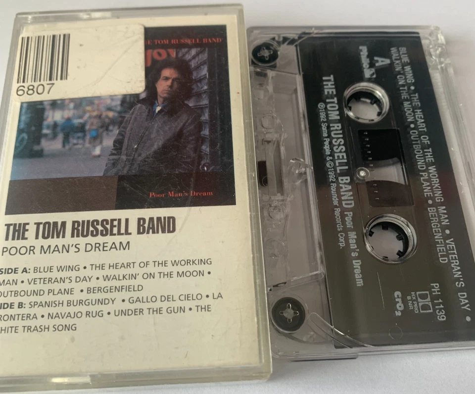 THE TOM RUSSELL BAND - POOR MAN'S DREAM - TAPE CASSETTE ALBUM - Image 1 of 1