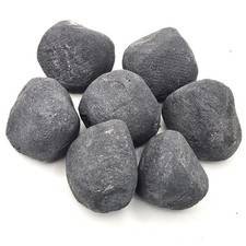 Dark Grey Ceramic Gas Fire Pebbles Set of 7 Suits Gas & Ethanol Fires