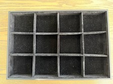 Black Velvet Jewelry 12 Section Display Tray