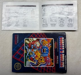 Ghosts 'n Goblins (Nintendo Entertainment System, 1986) NES Box, Manual, Tray, 