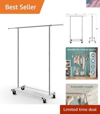 Lightweight Chrome Garment Rack: Up to 150 lb...