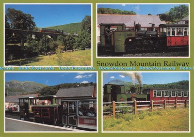 D274349 Snowdon Bergbahn Diesel auf Viadukt Ralph am Talbahnhof Richter