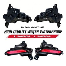 2PCS LED Rear Bumper Reflector Light Brake Lamp For Tesla Model Y 2025