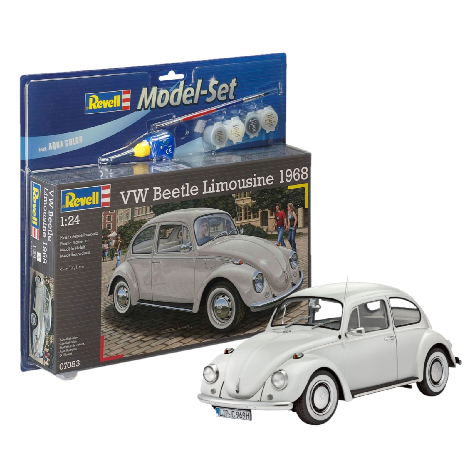 Revell Volkswagen Beetle Limousine 1968 1:24 VW Model Kit Set 07083 67083
