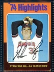 1975 Topps NOLAN RYAN Highlights Card #5   VG-VG-EX Condition  NO CREASES!