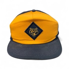Boy Scouts Cub Scout Wolf Hat Cap Adjustable Snap Adult Yellow Blue Size M/LG