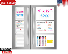 6 Pack Magnetic Dry Erase Board, 3 Pack 8'' X 12'' Magnetic Whiteboard for Fridg