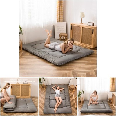 Shiki Futon Mattress Charcoal Grey King Size Tatami Sleeping Pad Roll Couch