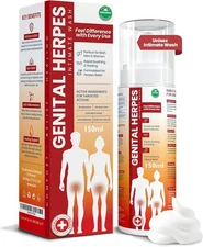 Organic Genital Discomfort Wash - Soothes Genital Herpes & Discomfort - 5 fl oz