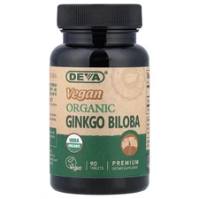Vegan Organic Ginkgo Biloba, 90 Tablets (300 mg Per tablet)
