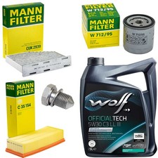 5L Öl Set Inspektion Luft-Innenraum Ölfilter Ölschraube für VW Caddy IV 2.0 TDI 