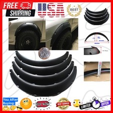 4pcs 3.590mm 4pcs Set Black Universal Car Wheel Fender Flares Durable Polyu...