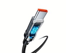 120w Super Fast USB Type-C Charging Braid Phone Charger Lead with Display LOT