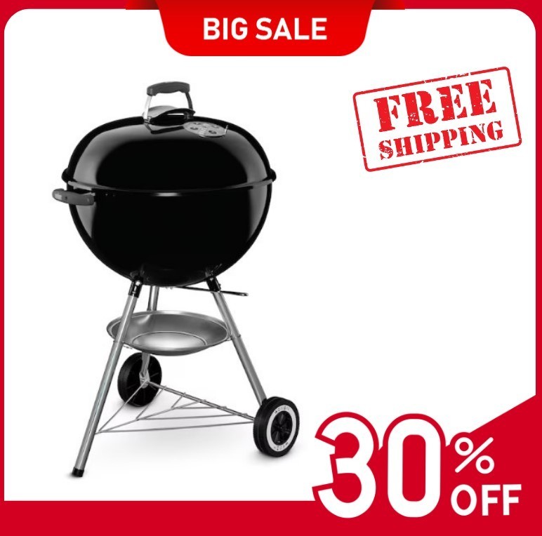 [BIG SALE] Weber Original Kettle 22-in W Black Kettle Charco