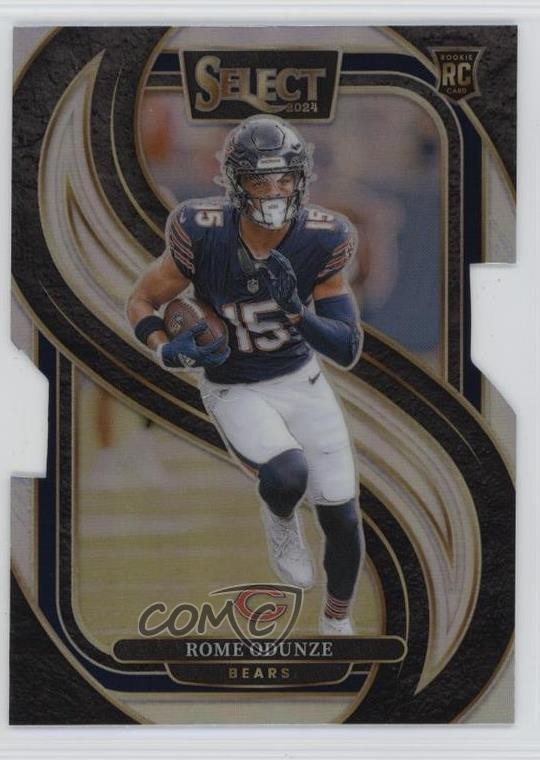 2024 Panini Select Premier Level Silver Prizm Die-Cut Rome Odunze #136 Rookie RC