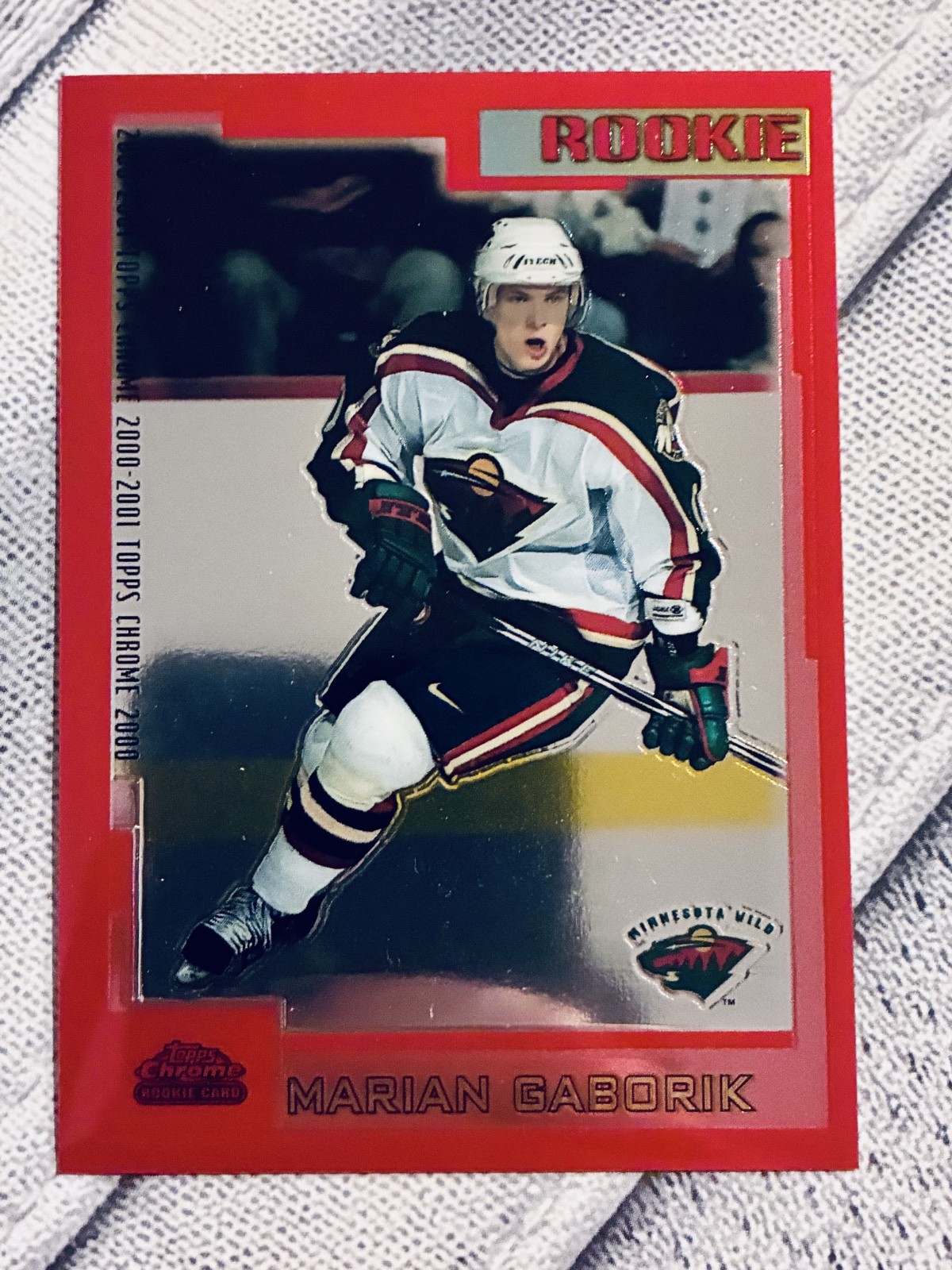 2000-01 Topps Chrome Marian Gaborik #242 Red /1250 (RC) Wild