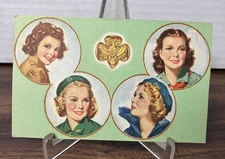Vintage Girl Scout Membership Card 1940s ~ Burbank California ~MCM Scouts