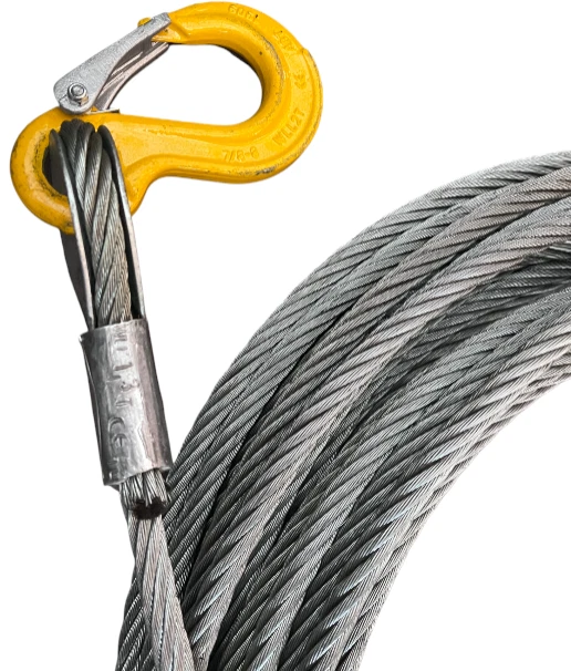 Stahlseil Drahtseil ⌀ 11mm, 24m, mit Haken f. Seilwinde, Seilzug, Handseilwinde - Bild 2 von 3