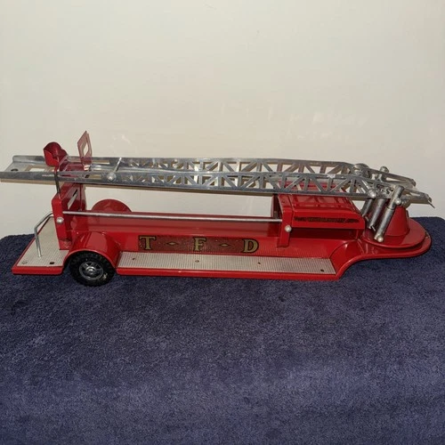 VINTAGE 1950’s 1960’s TONKA AERIAL LADDER FIRE TRUCK TRAILER PART ORIGINAL PAINT