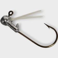 100 Pack 1/16 Oz Unpainted Weedless Crappie Bass Fishing Jig Heads Size 2 Hook