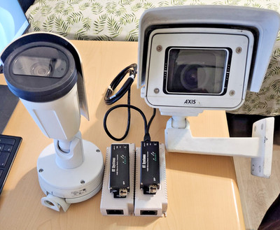 AXIS Security Camera Lot P1455-LE + Outdoor Camera + 2 OT Systems Media...