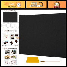 Extra Large Self-Adhesive Photo Album 11x14, 40 Pages, Black - Scrapbook Memor