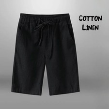 Men s Cotton Linen Summer Shorts Beach Gym Fitness Casual Wear Breathable Gift