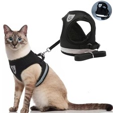 Adjustable Breathable Pet Dog Cat Harness and Leash Escape Proof Cat Vest Harnes