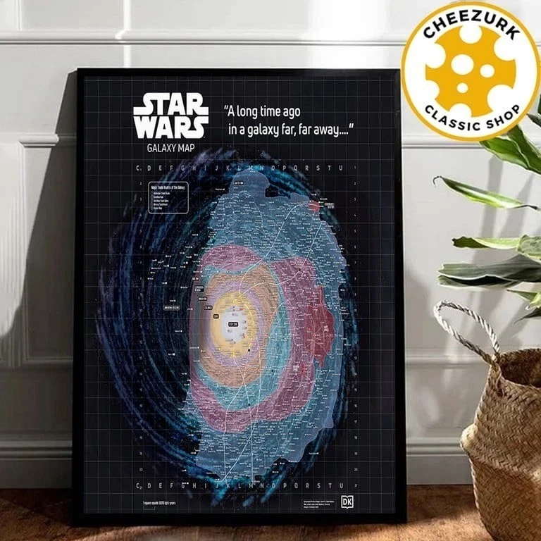 Star Wars Galaxy Map A Long Time Ago In 2025 Poster