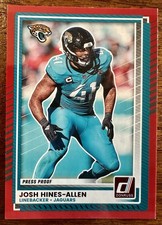 Josh Hines-Allen Jacksonville Jaguars 2025 Donruss Football Press Proof Red