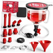 22-Piece No-Spill Coolant Filling Funnel Kit 22 PCS - Pro Kit with Siphon Pump