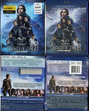 ROGUE ONE - A STAR WARS STORY BLU-RAY DVD  DIGITAL EMBOSSED SLIPCOVER