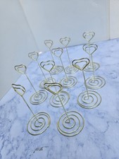 Heart Shape Table Numbers/Photo/Sign Stands 11 Pieces Total