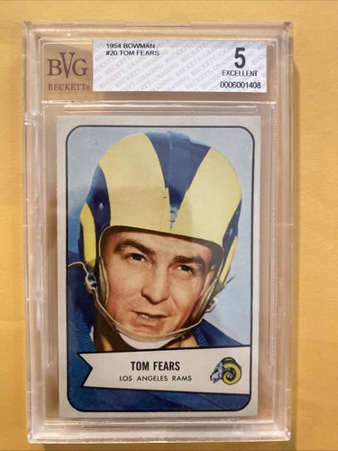 Tom Fears #20 1954 Bowman card