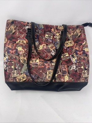 SYDNEY LOVE Japanese Matches Patch Work Theme Tote Bag/Purse Black/Red