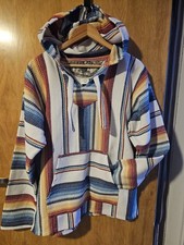 Original Senor Lopez Small Hooded Baja Pullover Preshrunk Surfer Mexico NWOT