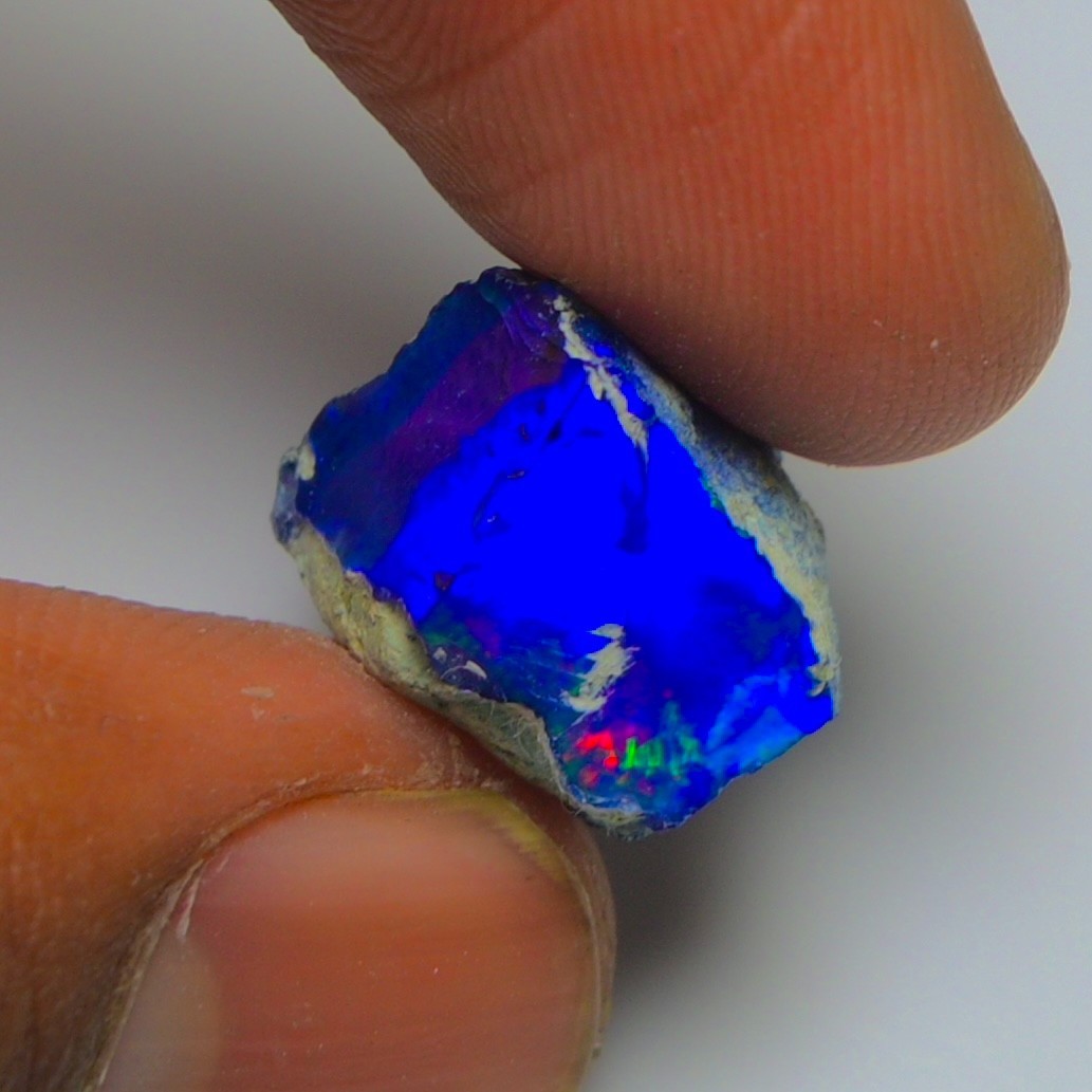 Blue Opal Rough 8.90  Carats, Smoked Ethiopian Welo Opal Rough, Fire Opal Rough