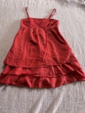 Red Embroidered Tiered Sun Dress Forever 21 S ❤️