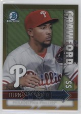 2016 Bowman Chrome Turn Two Gold Refractor 12/50 JP Crawford Jake Thompson fm0