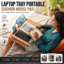 Portable Laptop Tray Desk Cushion Lap Table Mouse Pad Mobile Phone Holder