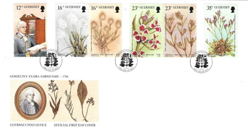 Guernsey Comm/FDC - Gossselin's Flora Sarniensis - Guernsey -  1988  (GUE230)