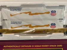 MTH 20-95007 Union Pacific Husky Container Car w/ 2 Containers NIB