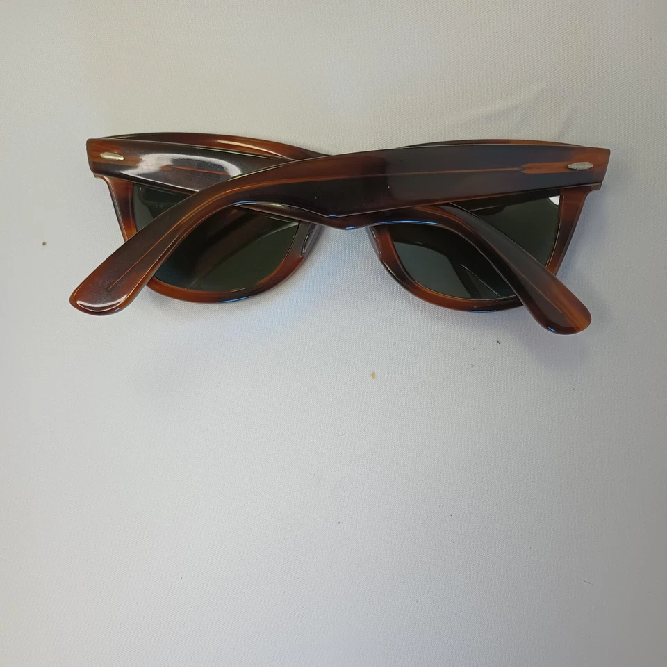 Óculos de sol vintage retrô Ray-Ban Wayfarer lentes originais casca de tartaruga - Imagem 3 de 4