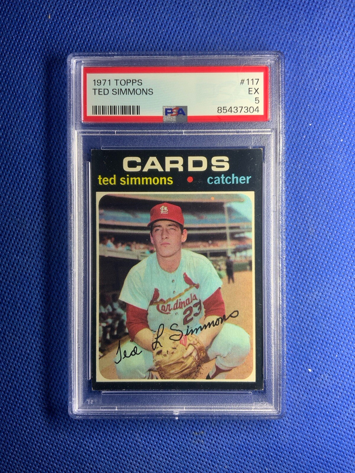 1971 TOPPS TED SIMMONS #117 CARDINALS ROOKIE RC HOF PSA 5*** Just Graded***