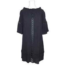 Mossimo women's black eyelet dress lined size XS