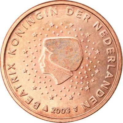 [#793290] Niederlande, 2 Euro Cent, 2003, Utrecht, SS+, Copper Plated Steel, KM: - Bild 1 von 2