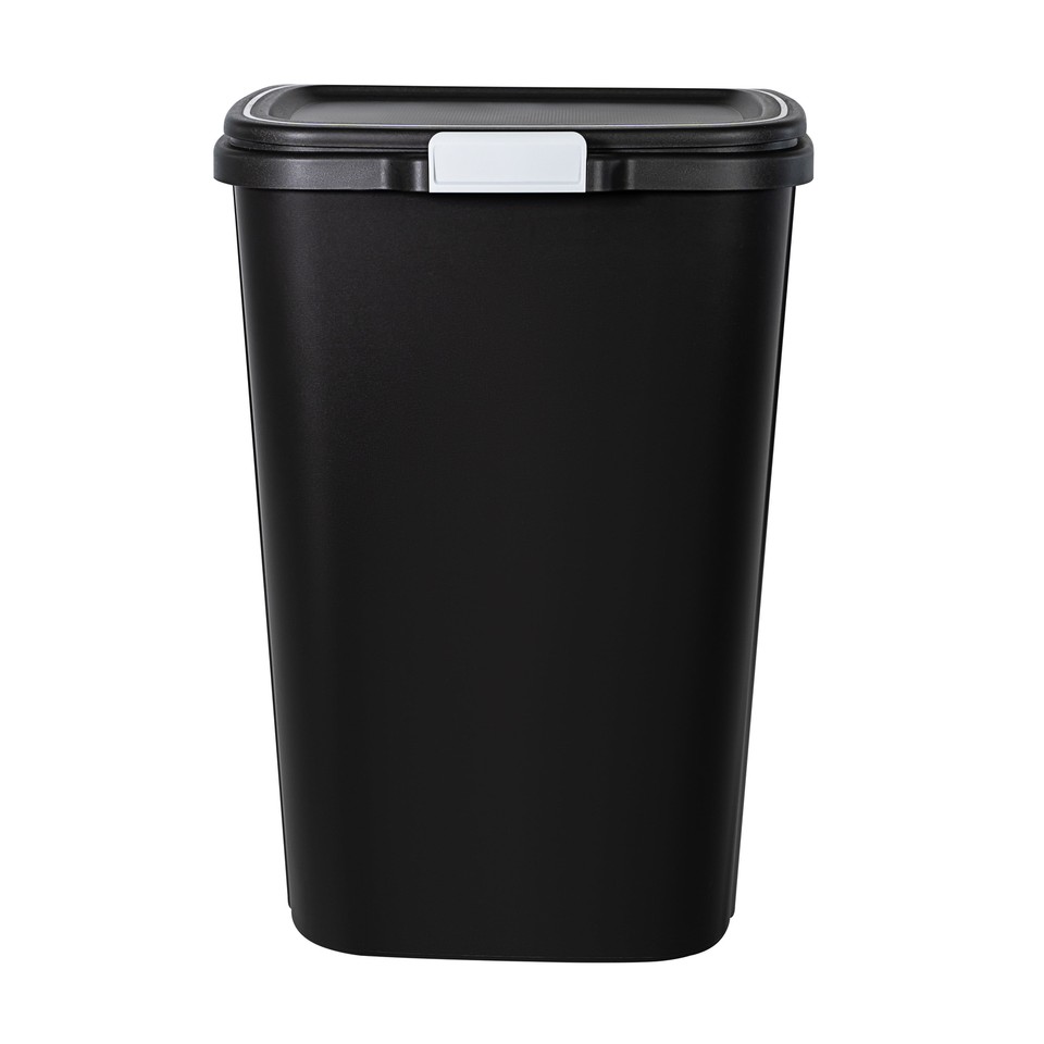 Hefty 13 Gallon Trash Can, Plastic Odor Block Touch Top Kitchen Trash