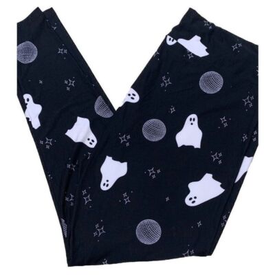 LuLaRoe Girls Leggings L/XL Halloween Ghosts Disco Ball Gigi Jax