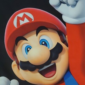 Mario game room banner 2x4 foot tapestry wall flag NES Super Mario Bros gift